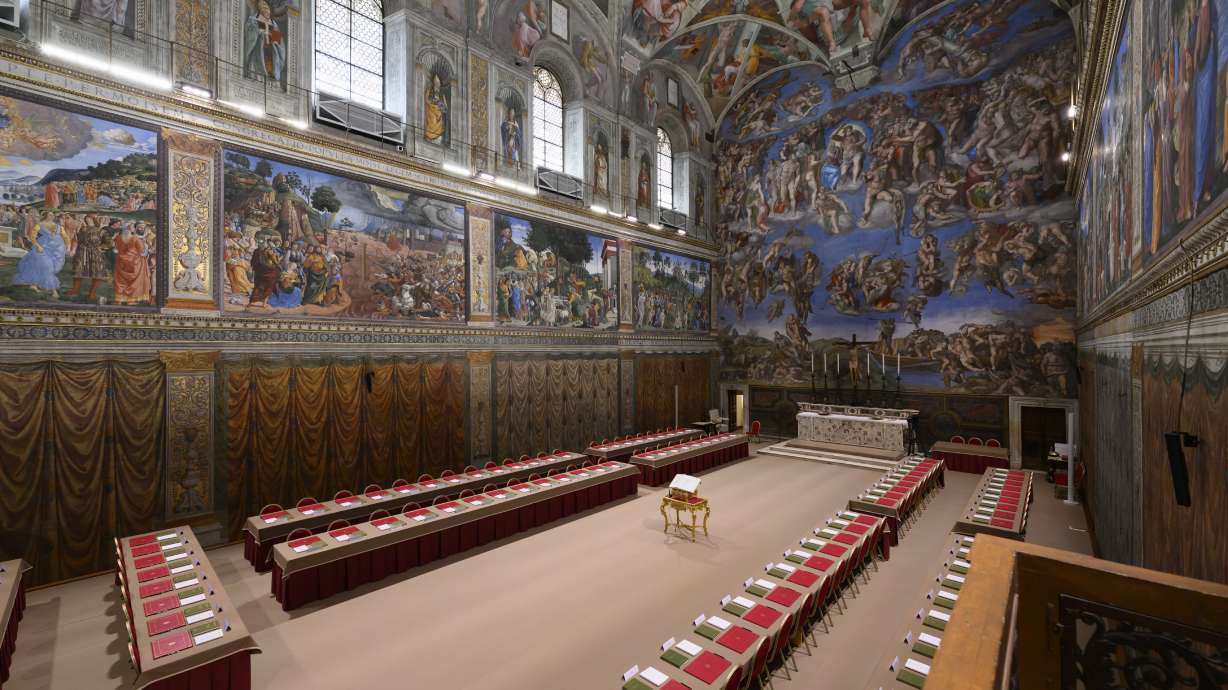 The conclave to elect a new pope officially begins as the doors to the Sistine Chapel close